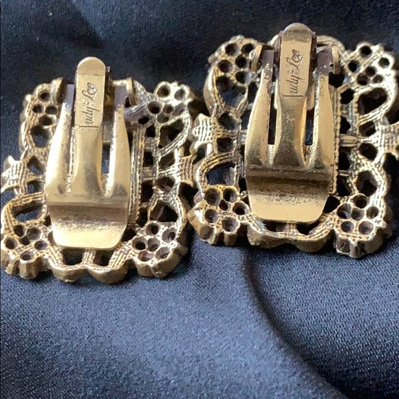 Vintage Judy Lee square earrings - Picture 3 of 7